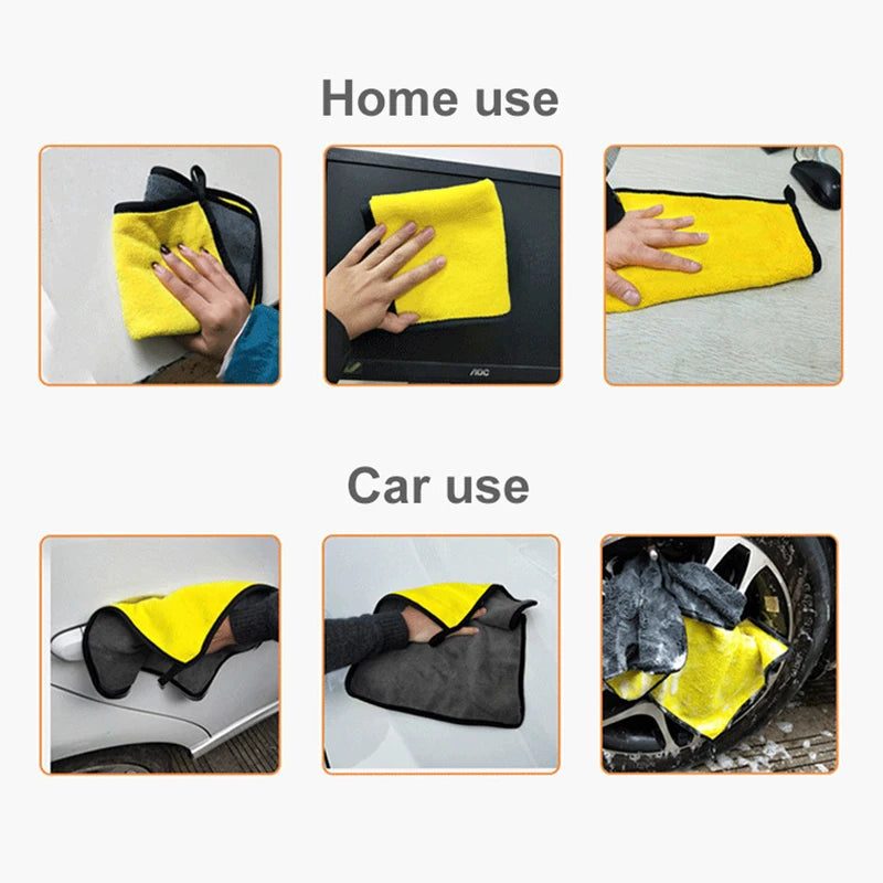 3/5/10 Pcs Extra Soft Car Wash Microfiber Towel Car Cleaning Drying Cloth Car Care Cloth Detailing Car Washtowel Never Scrat