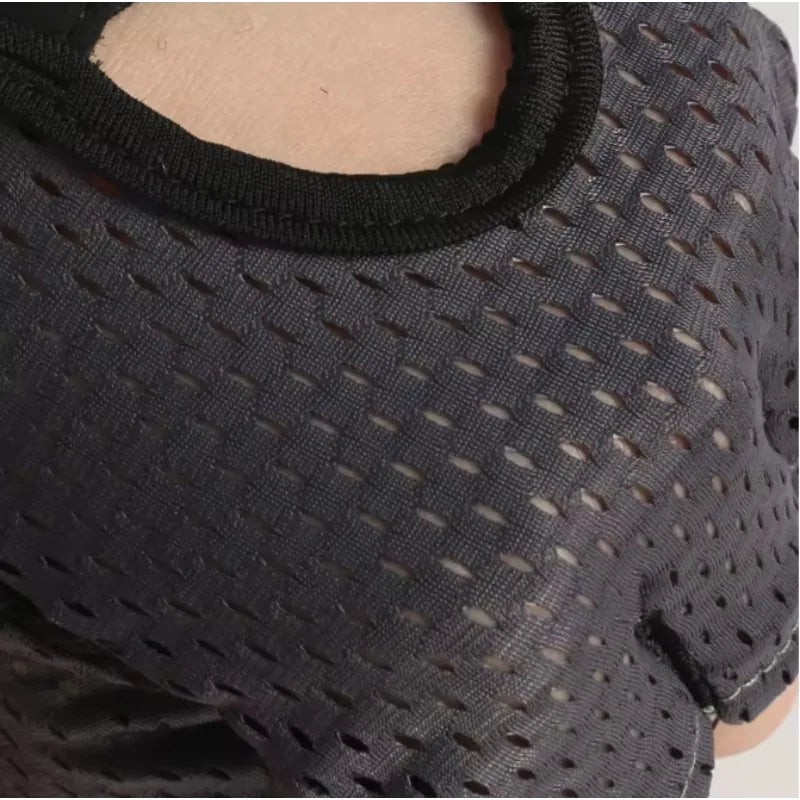 Summer Half Finger Gloves Ice Silk Breathable Gym Fitness Running Women Men Anti-Slip Pad Cycling Fingerless Gloves Bicycle