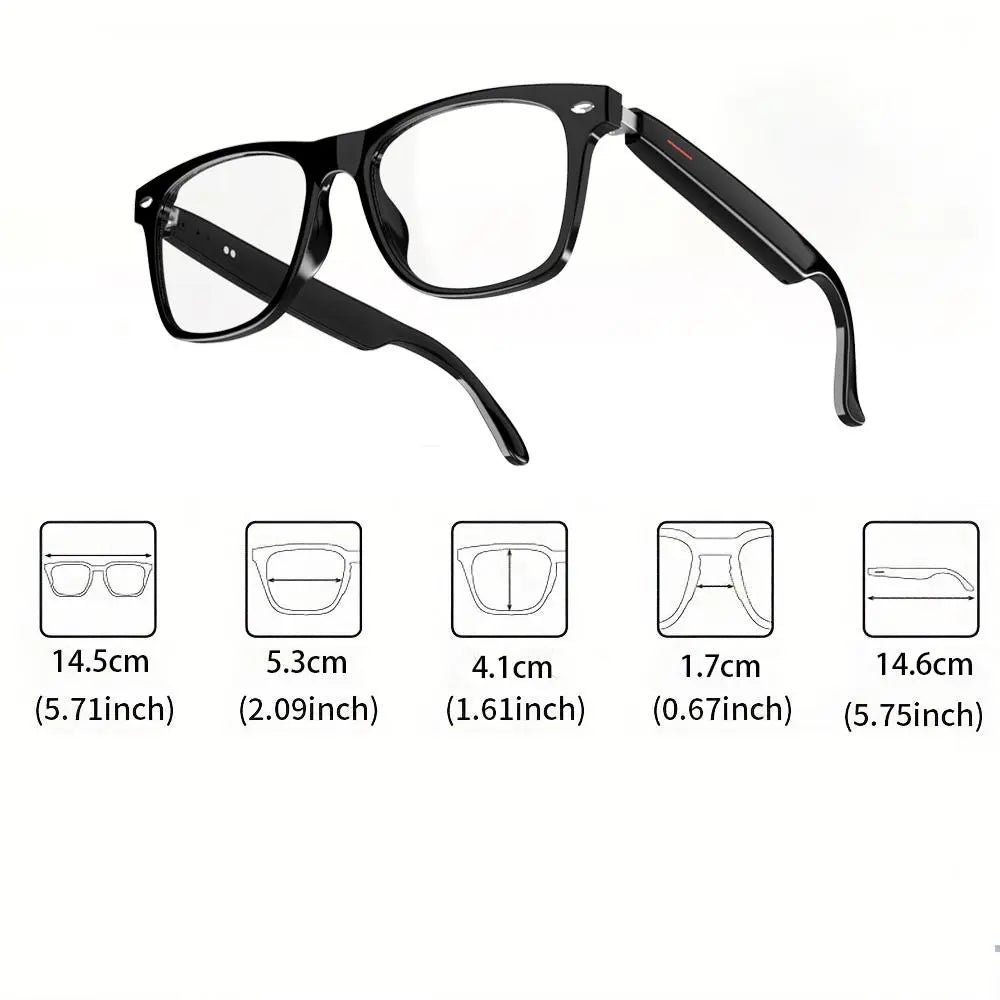 Senbono Smart Glasses - Bluetooth Audio, Transparent Lenses & Mic – Perfect Gift for Tech Lovers!