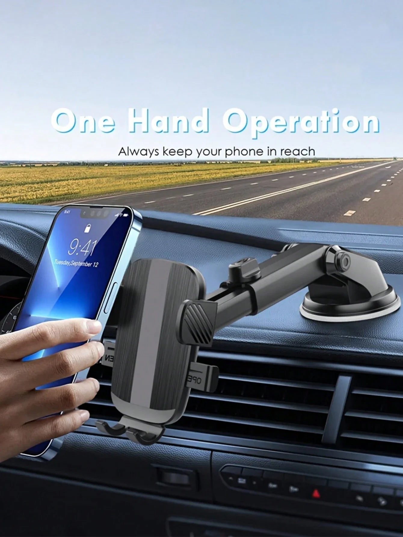 2024 Car Phone Holder Mount for Dashboard Windshield & Air Vent