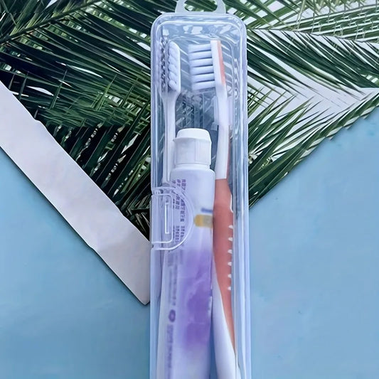Portable Transparent Toothbrush Box, Paba-Free Breathable Travel Toothbrush Case Storage Travel Toothbrush Case