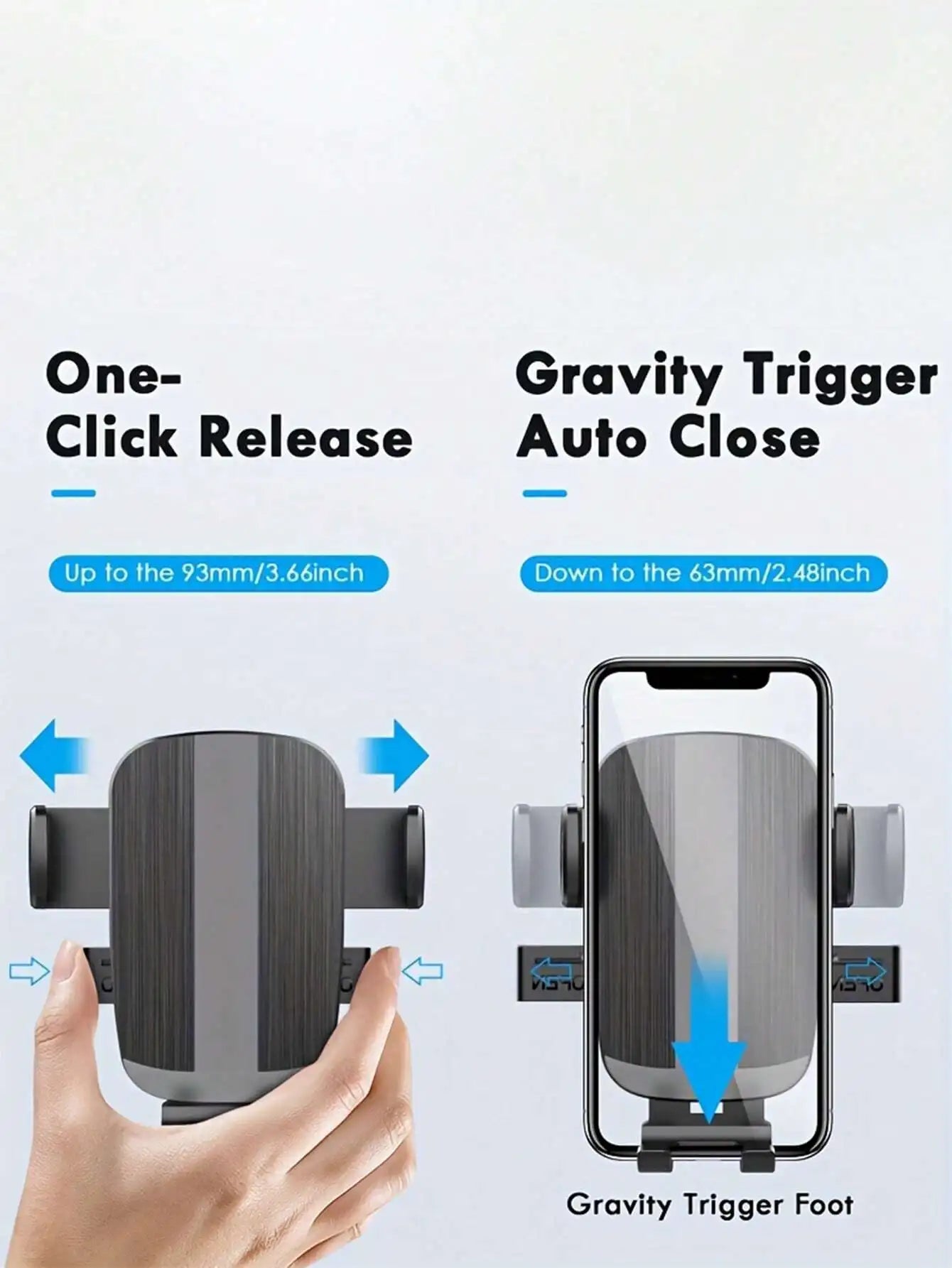 2024 Car Phone Holder Mount for Dashboard Windshield & Air Vent